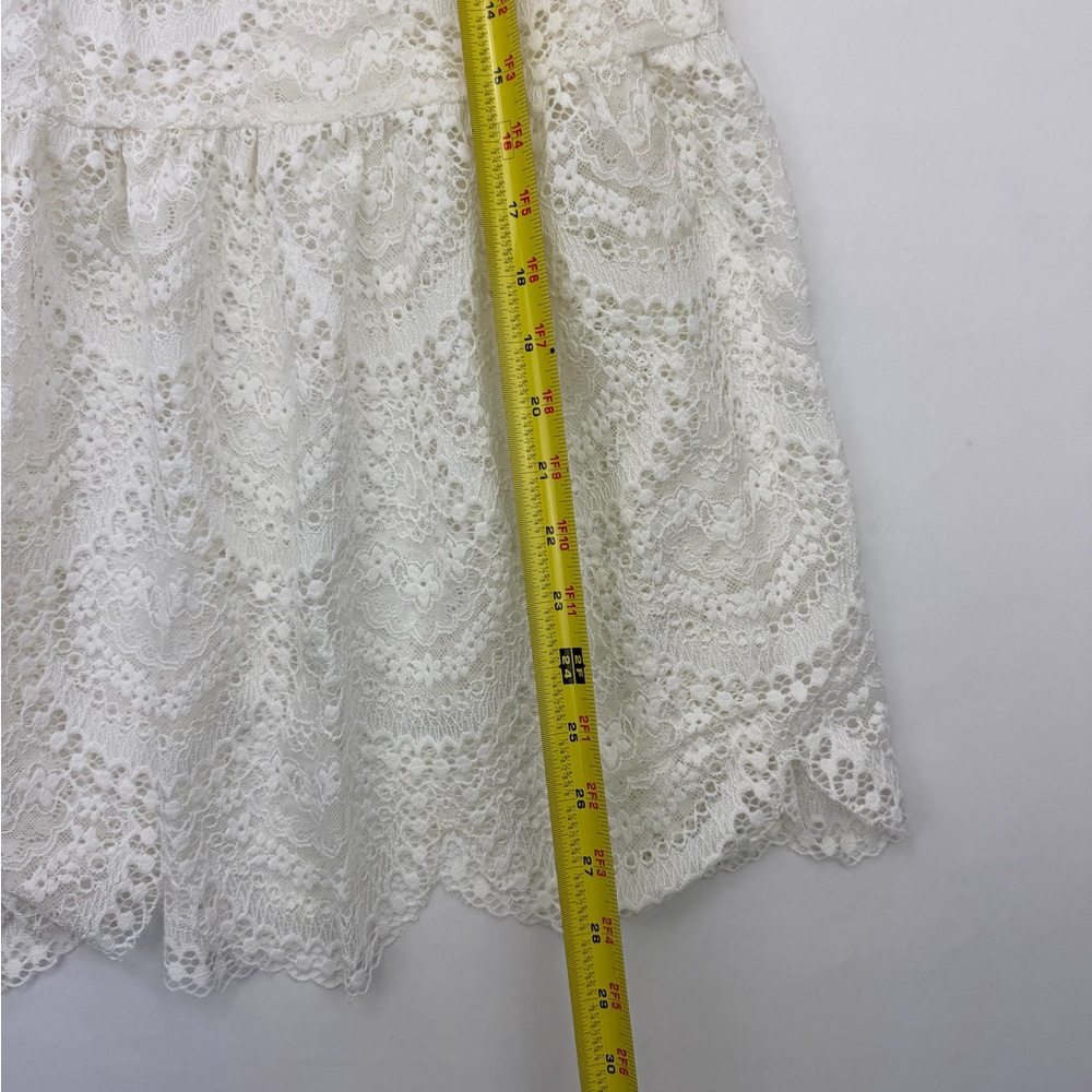 For Love & Lemons Rosalita Sheer Lace Midi Skirt Nude Built-In Snap Bodysuit XS - Picture 6 of 16
